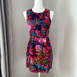 J. Crew Pink Floral Cotton Dress